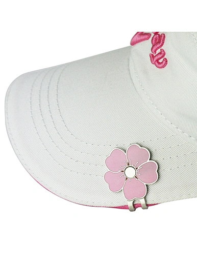 The golf marker hat clip is a convenient accessory for golfers. It securely attaches to the brim of a hat, allowing easy access to a golf ball marker. The clip is made of durable metal and features a magnetic base to hold the marker in place.