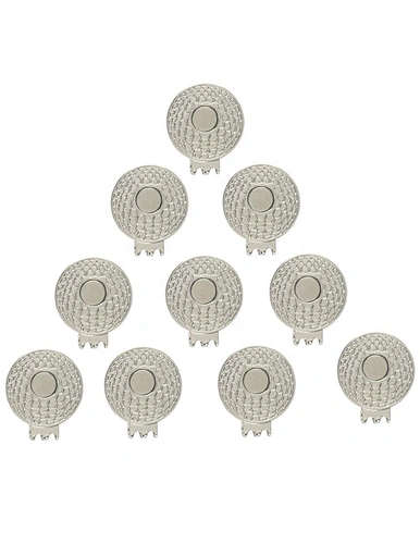 A magnetic golf ball marker hat clip is a convenient accessory that attaches to the brim of your hat. It securely holds your ball marker with a strong magnet, ensuring easy access and preventing loss.