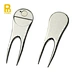 The ball marker divot repair tool is an essential golf accessory used for repairing divots on the green and marking the position of the ball. It is crafted with durable materials and features a sharp prong for effortless turf repair.