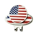 The magnetic golf ball marker hat clip is a practical accessory for golfers. It easily attaches to the brim of a hat and features a strong magnet to securely hold the ball marker in place.