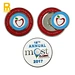poker chip with removable ball marker