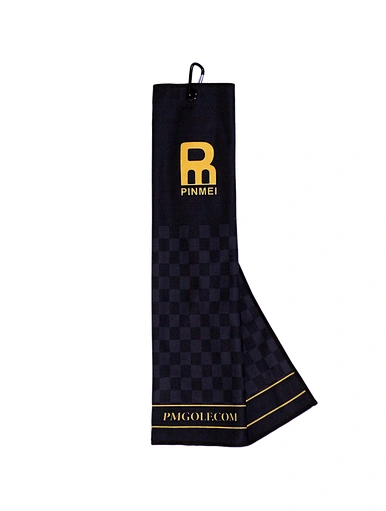 Custom logo golf towels are personalized accessories for golfers. They are made of high-quality fabric and feature a custom logo or design embroidered or printed on the towel.