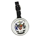 Wholesale Custom metal leather strap luggage tag metal golf bag tag