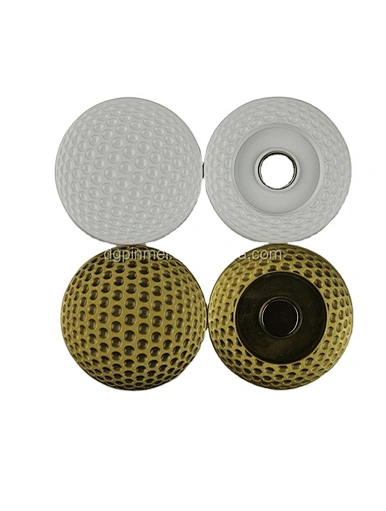 Custom poker chip ball markers are personalized accessories for golfers. These markers can be customized with your own design, logo, or initials, adding a unique touch to your golf gear.