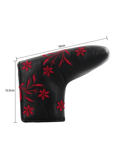 The black leather putter cover is a sleek and stylish accessory for golfers. Made from high-quality leather, it provides excellent protection for the putter head.