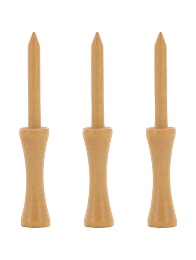 Wooden tees are traditional accessories for golfers. These tees are made of wood and come in various lengths. They provide a stable and consistent tee height for optimal performance.