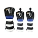 The leather driver headcover combines style and functionality. Made from genuine leather, it offers a luxurious and timeless look. The durable construction provides excellent protection for your driver head, shielding it from scratches and impacts.