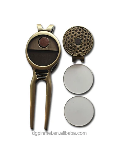 A custom divot tool and ball marker is a personalized golf accessory. It features a divot repair tool with a detachable ball marker that can be customized with a name, logo, or design.
