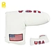 The blade putter headcover features a magnetic closure for easy and secure storage. It is designed to fit snugly over the putter head, providing protection against scratches and dings.
