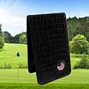 Leather golf scorecard holder is a stylish and practical accessory for golfers. Made from premium leather, it offers a luxurious and durable design. With a secure pocket for your scorecard and additional slots for tees and pencils.