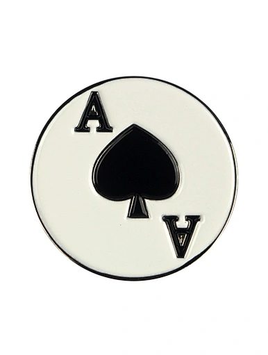 A golf ball marker coin is a small, flat disc used to mark a golfer's ball on the green. These coins are typically made from metal and are slightly larger than a regular coin.