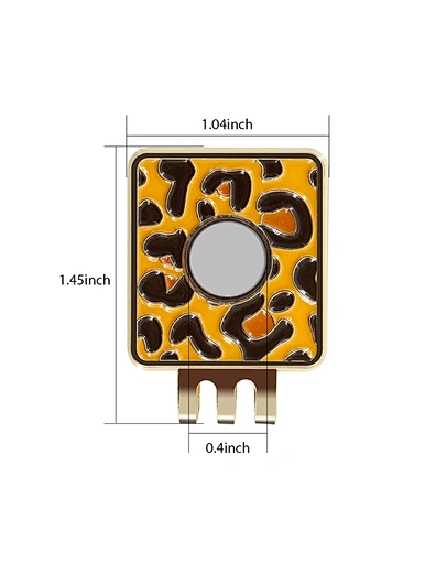 The custom ball marker hat clip is a personalized accessory for golfers. It features a clip that easily attaches to the brim of your hat or visor, keeping the marker within reach.
