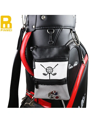 The golf tee bag pouch is a practical accessory for golfers. It is a small bag specifically designed to hold golf tees. The pouch can be easily attached to a golf bag or carried separately.