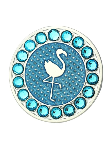 Bling ball markers are glamorous accessories for golfers. These markers are adorned with sparkling crystals or rhinestones, adding a touch of glitz and glamour to the game. They come in various designs and colors, making a bold statement on the green.