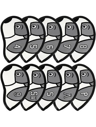 Golf iron head covers are protective accessories designed for your iron clubs. Made from durable materials like neoprene or synthetic leather, these covers provide a snug fit and shield your iron heads from scratches and dings.
