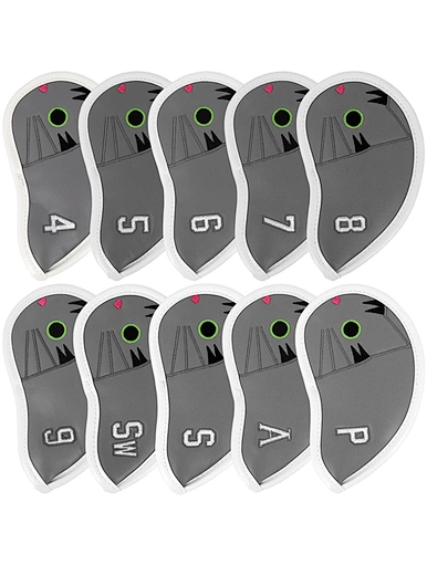 Golf club iron head covers are protective accessories for your iron clubs. Made from durable materials like neoprene or synthetic leather, these covers provide a snug fit and shield your iron heads from scratches and dings.