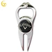 The personalized golf divot tool and ball marker is a customized accessory for golfers. It allows golfers to add their own personal touch, such as their name or initials, to the divot tool and ball marker.