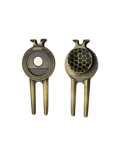 The golf divot tool is an essential accessory for golfers. Designed to repair divots on the green, it helps maintain the course's pristine condition. Its compact size and ergonomic design make it easy to carry and use.