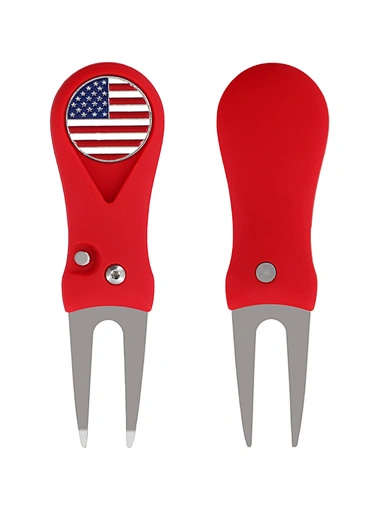 The custom Pitchfix divot tool is a personalized accessory for golfers. It allows golfers to customize their divot tool with their own design or logo, adding a unique touch to their equipment.