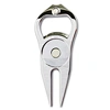 The metal divot tool is a durable and reliable accessory for golfers. Made from high-quality metal, it offers strength and longevity on the golf course.