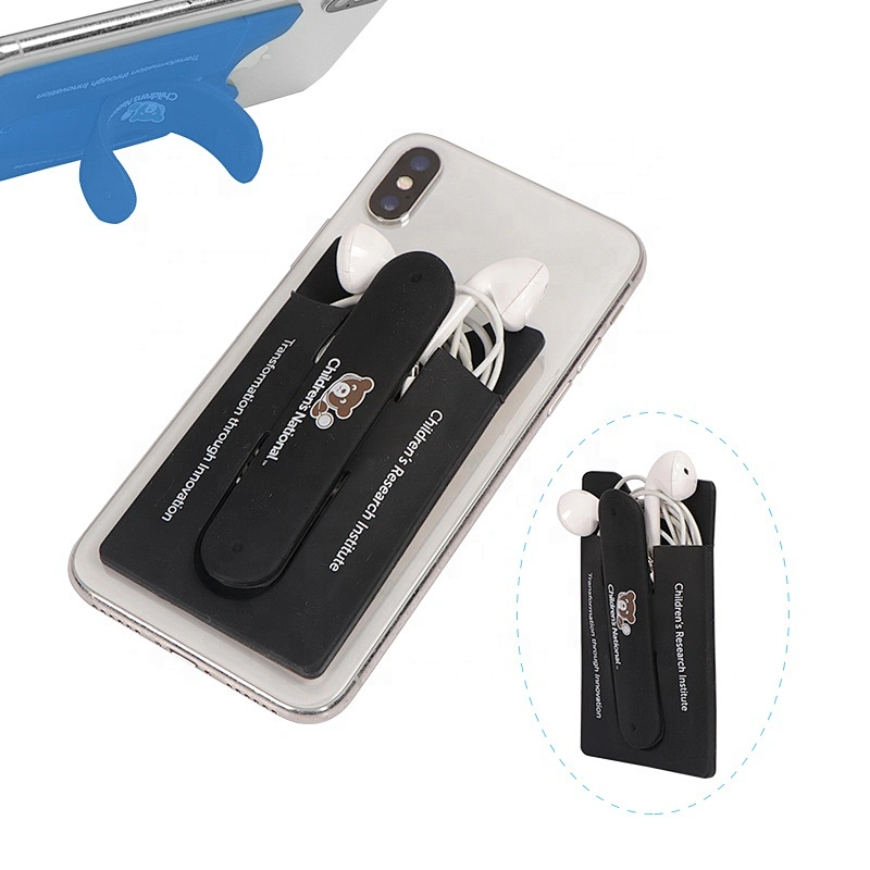 Smart Phone Wallet Cover,Silicone Cellphone Wallet With Adhesive Sticks,Credit Card Holder Cellphone Card Wallet