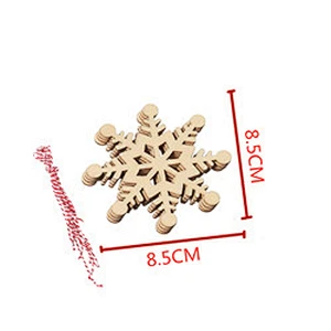 Wholesale Cheaper Xmas Wooden Snowflake Ornaments Cutouts For Christmas Embellishments