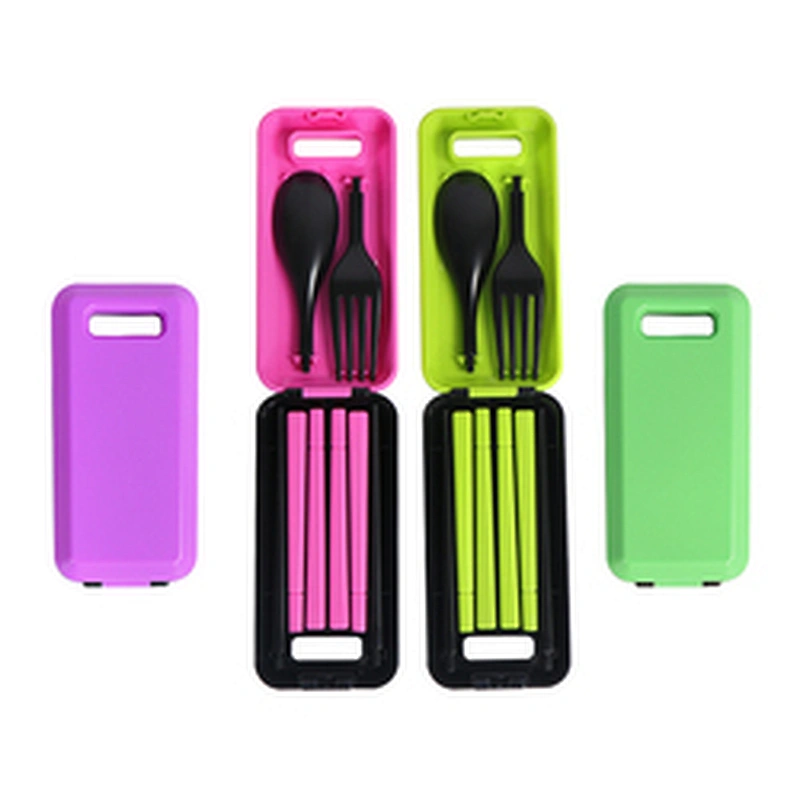 Cute Portable Travel Cutlery Fork Chopsticks Spoon / Camping Folding Fork Spoon / Fork And Spoon Travel Set
