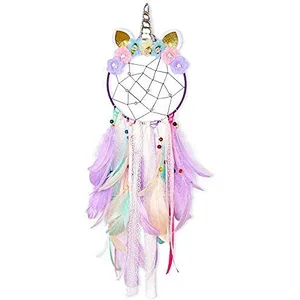 Dream Catcher Feather Pendant Wall Hanging for Car Home Girls Kids