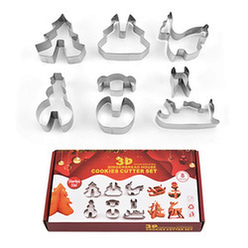 Custom Made Metal Stamp New Year Decoration Cake Tools Biscuit Mold Christmas Cutter Different Shape Cookie Cutter