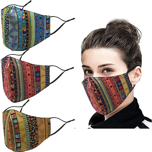 Men Women Soft Cotton Fabric Mask Half Face Protective Fashion  Face Cover Mask Bandana