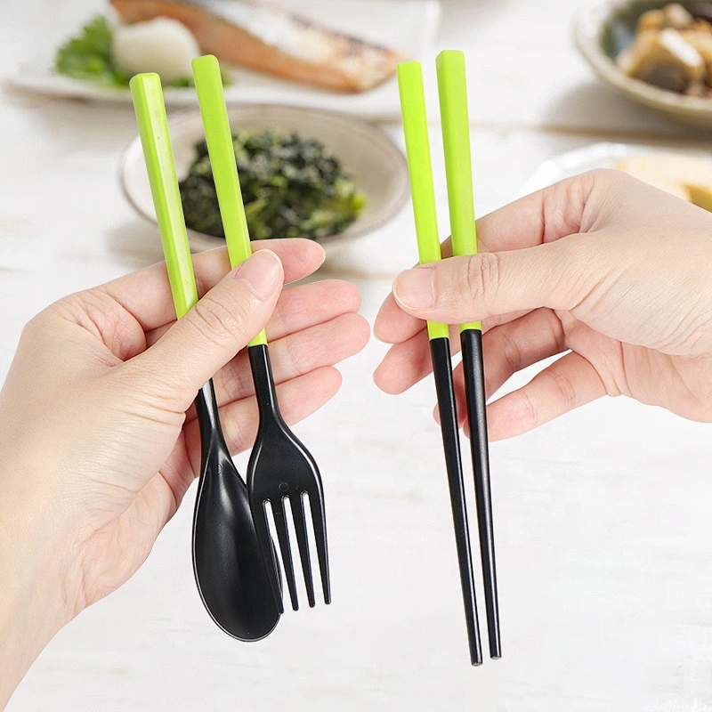 Cute Portable Travel Cutlery Fork Chopsticks Spoon / Camping Folding Fork Spoon / Fork And Spoon Travel Set
