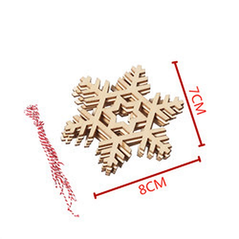 Christmas Wooden Hanging Ornaments Wood Slices Christmas Crafts for Kids DIY Christmas Decorations Party Supplies