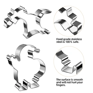 Baking Tools Round Flower Star Heart Shape Cooking Tools Stainless Steel Cookie Cutter Set