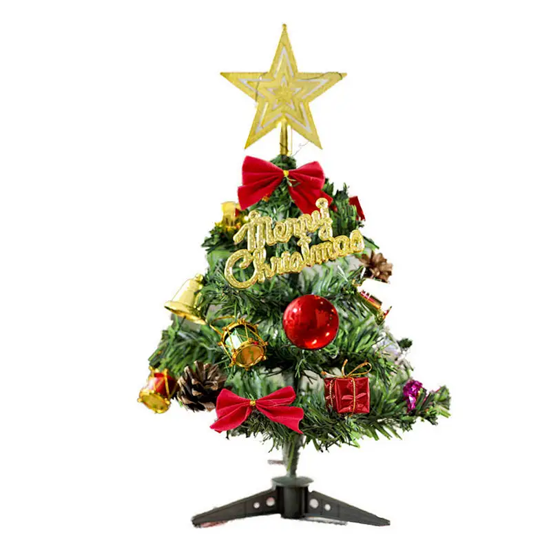 Hot-selling 30cm Green Pvc Artificial Tree Window Desktop Decoration Ornaments Mini Christmas Tree