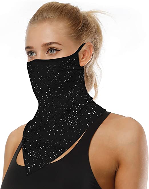 Face Mask Reusable Washable Cloth Bandanas Women Men Neck Gaiter Cover Ear Loops