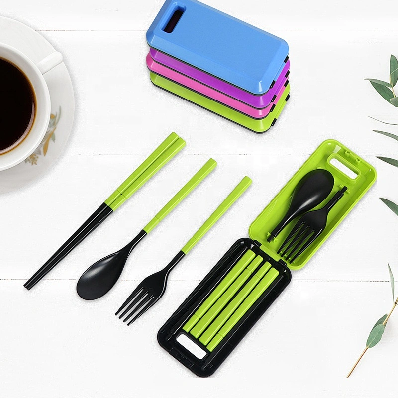 Cute Portable Travel Cutlery Fork Chopsticks Spoon / Camping Folding Fork Spoon / Fork And Spoon Travel Set