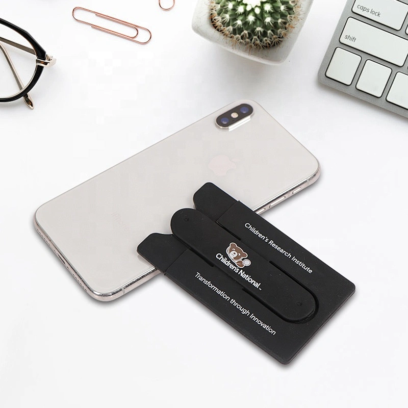 Low Moq Fast Delivery 3m Adhesive Sticker Phone Wallet Rubber Silicone Soft Card Holder