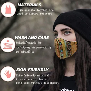 Men Women Soft Cotton Fabric Mask Half Face Protective Fashion  Face Cover Mask Bandana