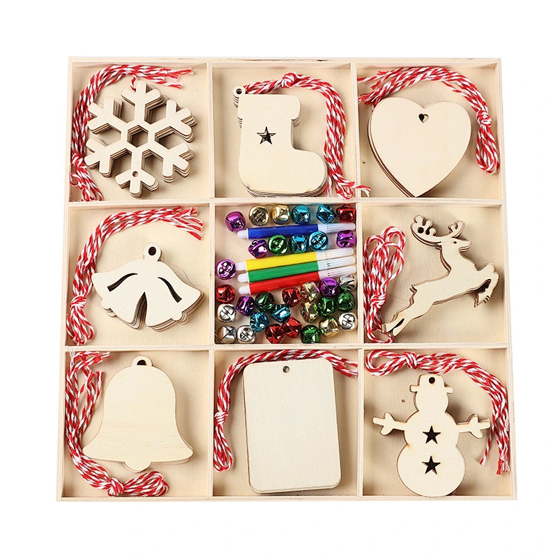 Wholesale Cheaper Xmas Wooden Snowflake Ornaments Cutouts For Christmas Embellishments