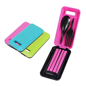 Cute Portable Travel Cutlery Fork Chopsticks Spoon / Camping Folding Fork Spoon / Fork And Spoon Travel Set