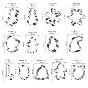 Christmas Food Grade Stainless Steel Christmas Set Mould Heart Shape Cookie Cutters For Kids