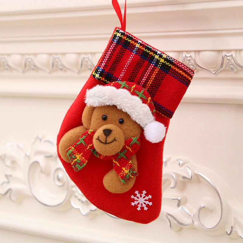 Wholesale Merry Christmas Stocking Santa Socks Festival Present Home Decoration Styles Party Ornament For Child Gift