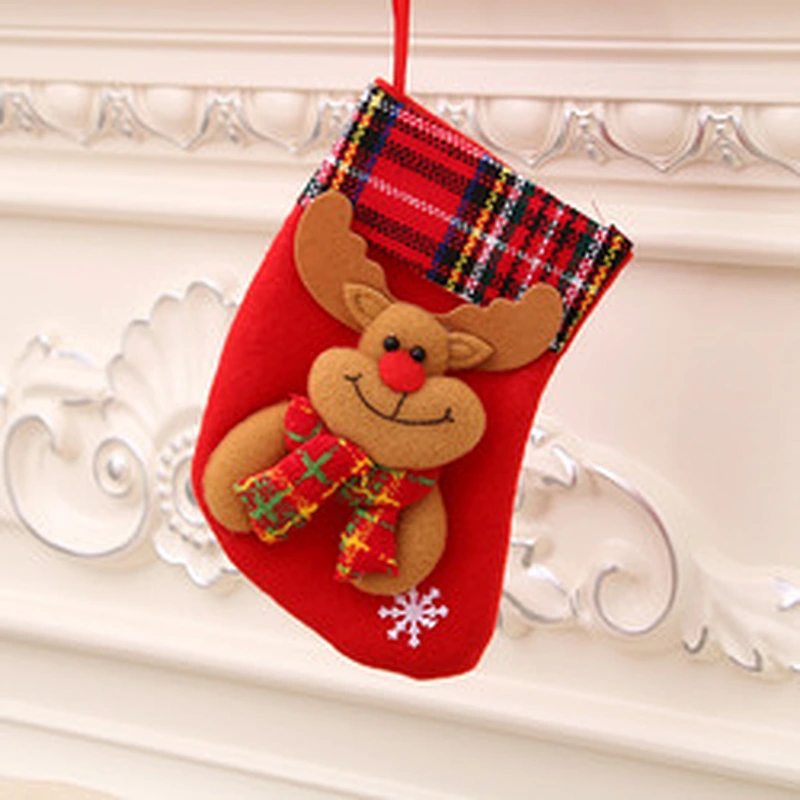 Wholesale Merry Christmas Stocking Santa Socks Festival Present Home Decoration Styles Party Ornament For Child Gift