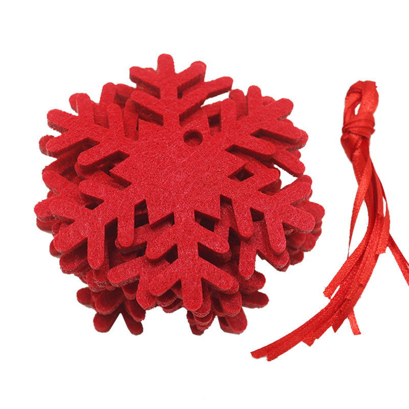Nordic Style Christmas Snowflake Felt Pendant Felt Coasters Heat Resistant Coasters Dry Coasters Are Available To Order