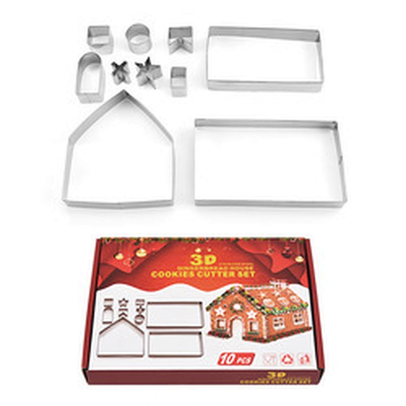 Custom Made Metal Stamp New Year Decoration Cake Tools Biscuit Mold Christmas Cutter Different Shape Cookie Cutter