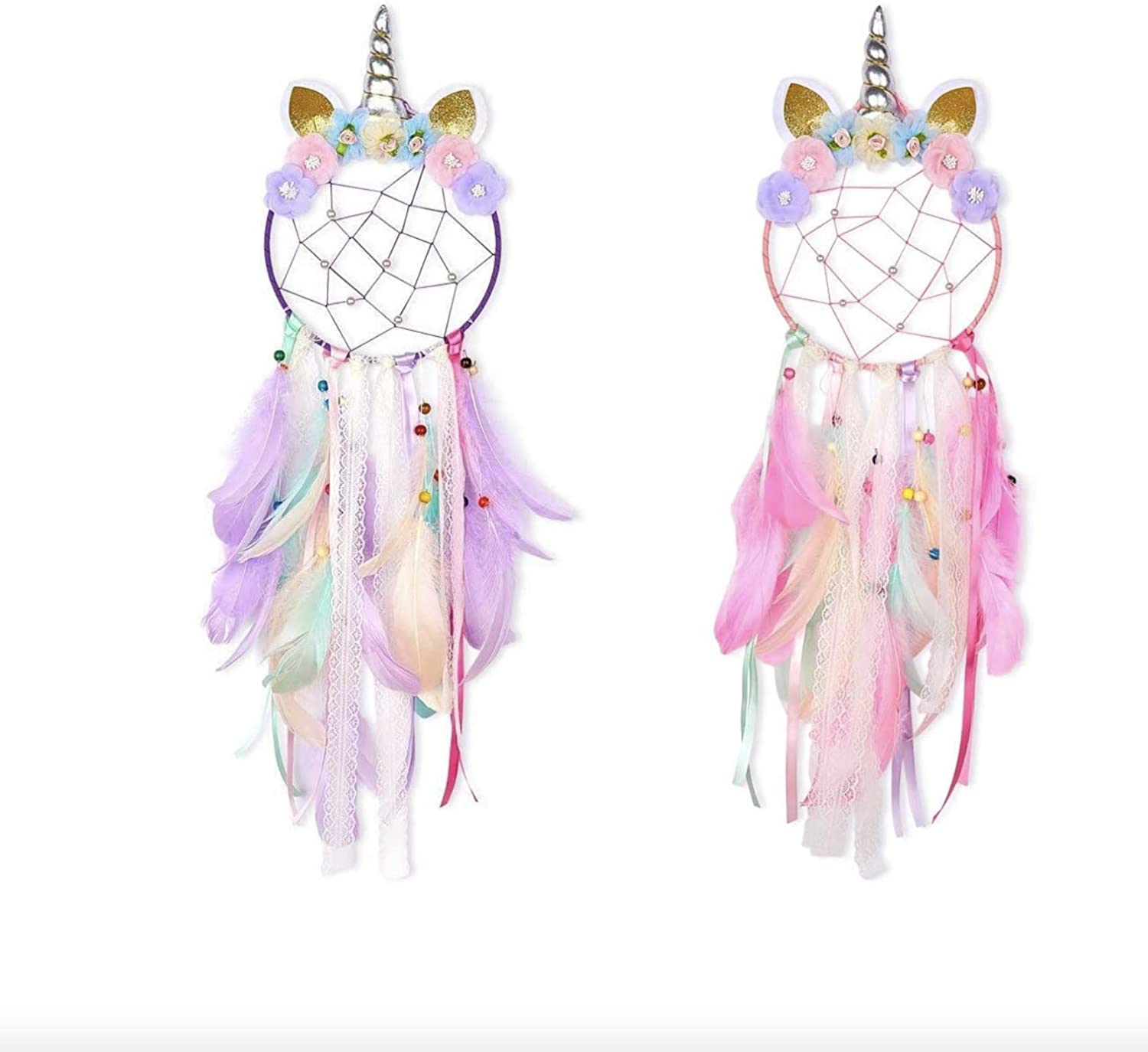 Dream Catcher Feather Pendant Wall Hanging for Car Home Girls Kids