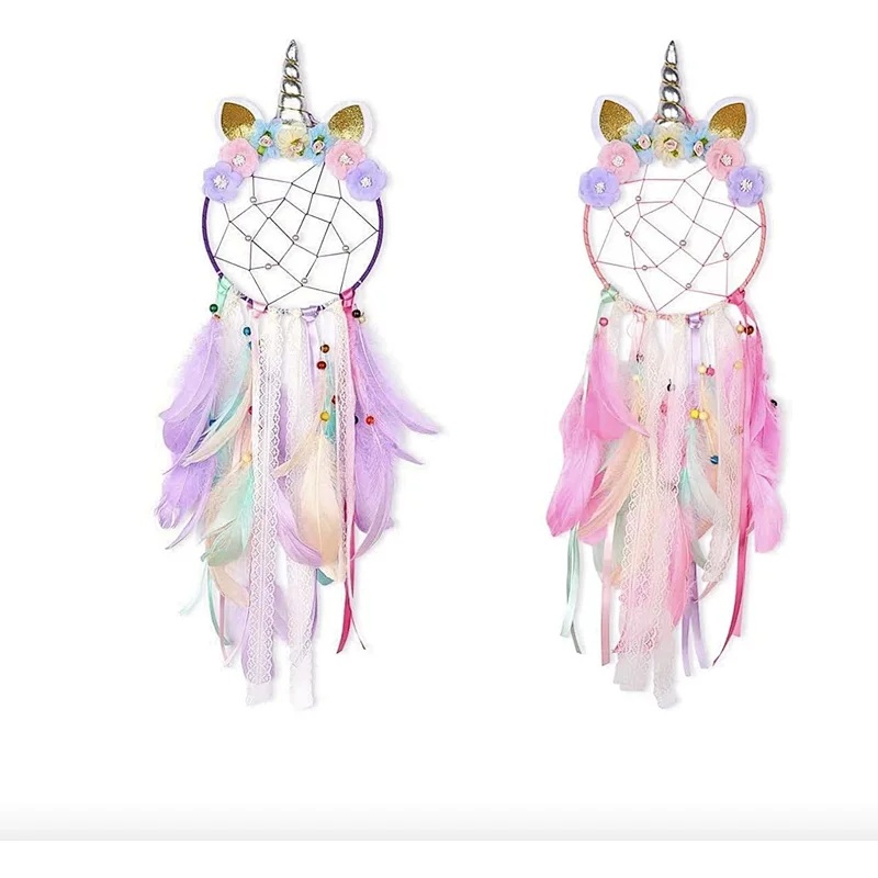 Dream Catcher Feather Pendant Wall Hanging for Car Home Girls Kids