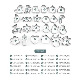 Custom Made Metal Stamp New Year Decoration Cake Tools Biscuit Mold Christmas Cutter Different Shape Cookie Cutter