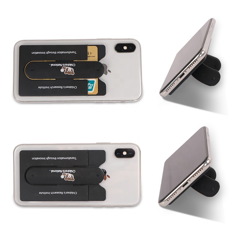 Hot Phone Card Holder,Silicone Adhesive Stick-on Id Credit Card Wallet Phone Case Pocket Compatible With Most Of Smartphone