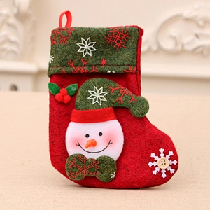 Wholesale Merry Christmas Stocking Santa Socks Festival Present Home Decoration Styles Party Ornament For Child Gift